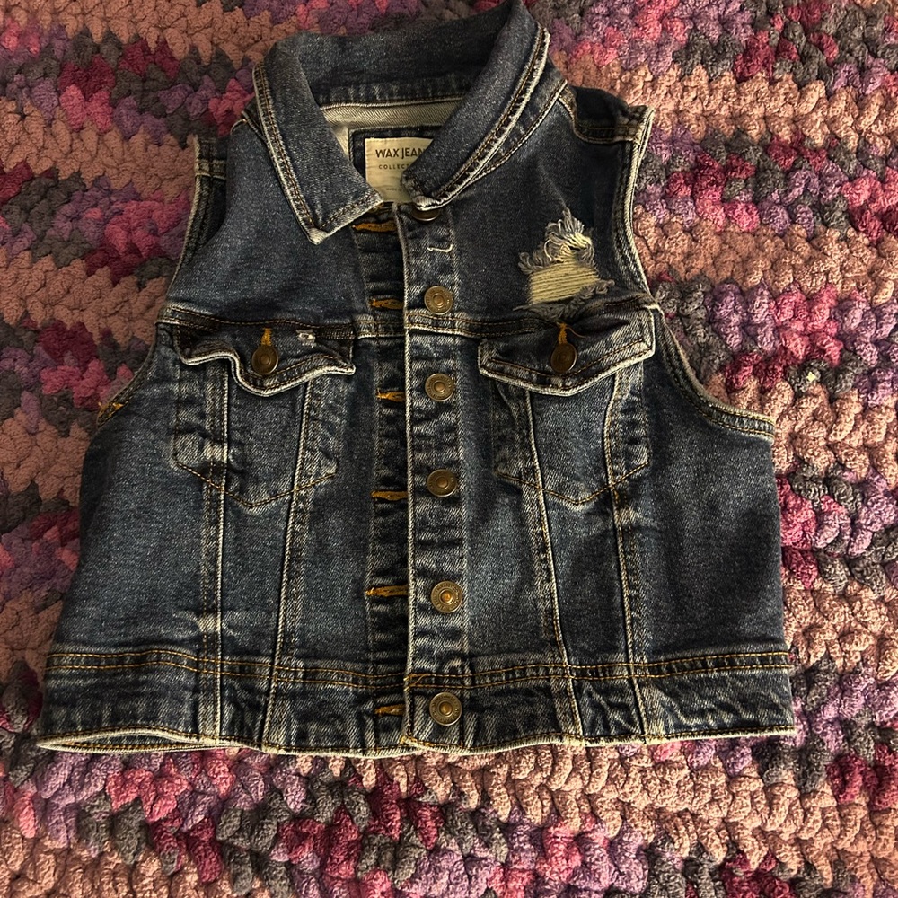 Wax Jean Blue Denim Vest
